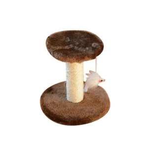 Small Cat Tree With Sisal Scratching Posts Soft Plush Bed Hanging Mouse Toys Multi Level Climber for Kittens Indoor Cats