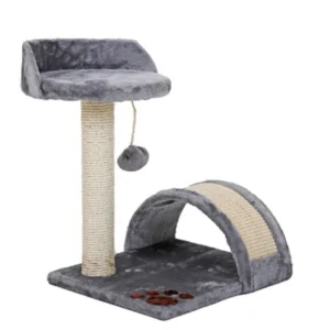 Small Cat Tree for Indoor Cats Activity Cat Tower Condo with Scratching Post for Kittens Climbing Stand with Basket & Hanging