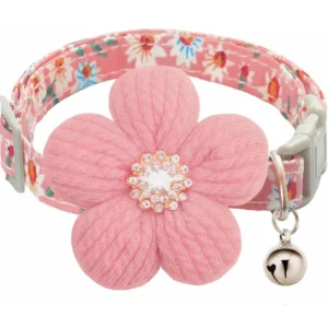 Small Dog Collar with Ribbons, Puppy Collar for Small Dogs, Cute Bell Design, Adjustable Length, Polyester Material