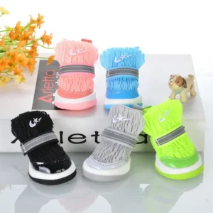 Small Dog Shoes for Summer Multi-Color Anti-Slip Soft Mesh Breathable Pet Shoes & Socks for Cute Pups