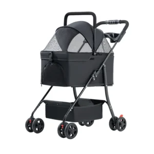 Small Dogs Travel Pet Supplies Foldable 4 Wheel Dog Stroller
