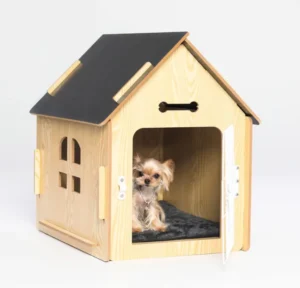 Small Dogs or Cats Indoor Cozy Wooden Design Bed House Dog House
