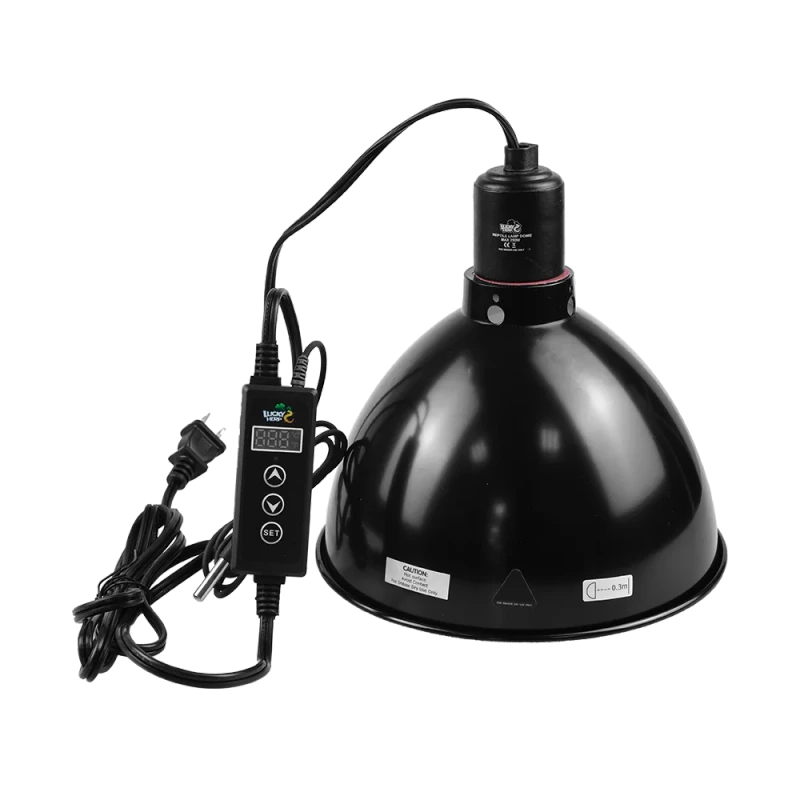 Small Durable Metal Plastic Reptile Light Fixture Temperature Controller Aluminium Ceramic Dome UVB Amphibians Reptile Supplies