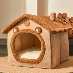 Small Indoor Pet Cat Dog House Kennel Dog Cave Bed Cat Tent House Nest Winter Warm Removable and Washable