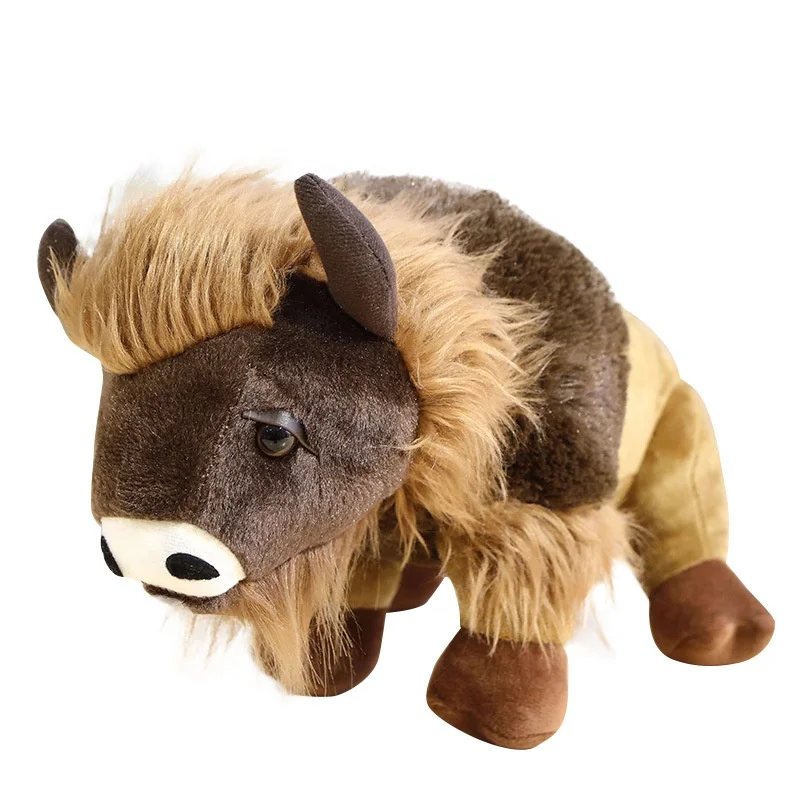 Small Kawaii Bison Yak Buffalo Cute PP Simulation Stuffed Animals Customizable Wild Cow Cattle Bull Small