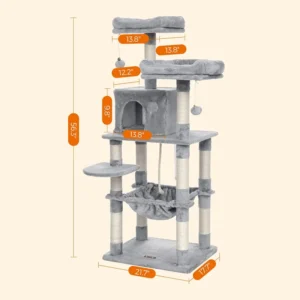 Small Large Size Dark Grey High Quality Pet Scratcher House Tower Condo Cat Trees