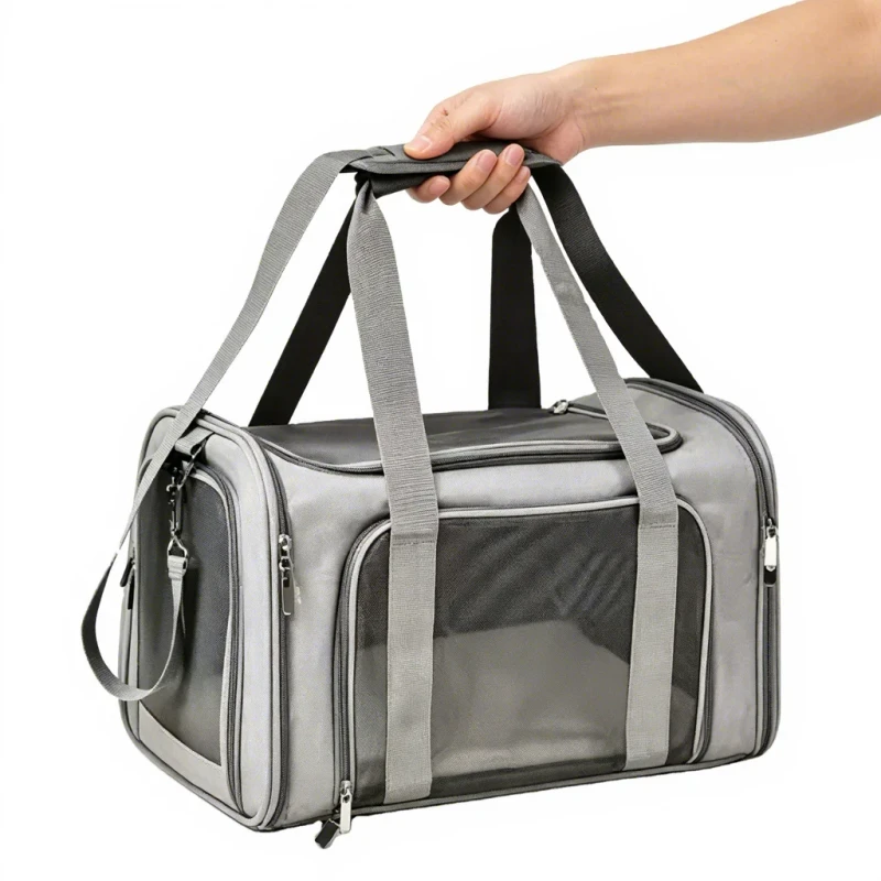 Small Medium Cats Dogs Puppies Breathable TSA Airline Approved Soft Sided Collapsible Travel Carrier