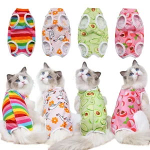 Small Medium Sized Cat and Dog Clothing Classic Cute Polyester Surgical Apparel Postoperative Pet Supplies
