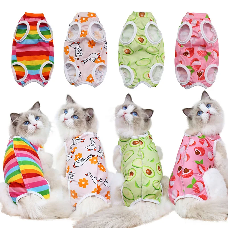 Small Medium Sized Cat and Dog Clothing Classic Cute Polyester Surgical Apparel Postoperative Pet Supplies
