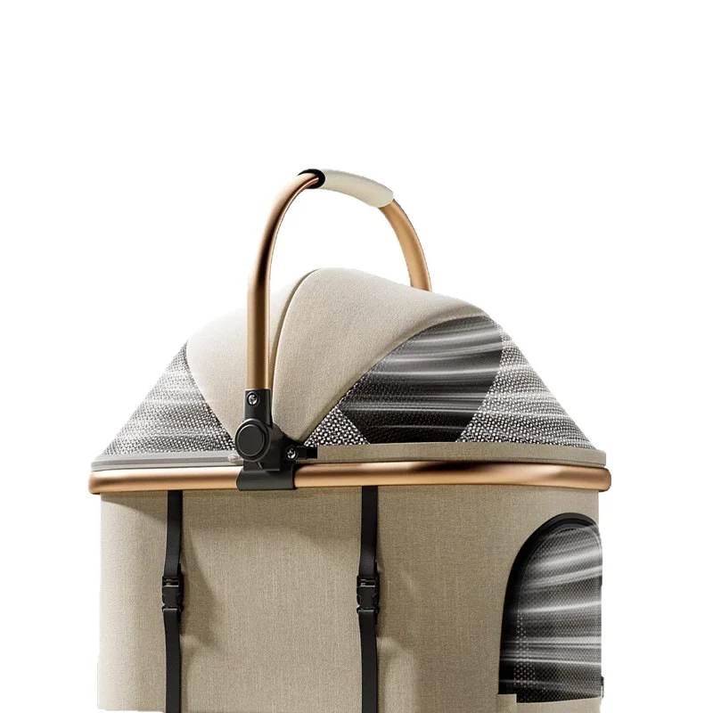 Small Pet Cat Stroller Dog Carrier for Outings Detachable Foldable Multifunctional Factory Direct Sales