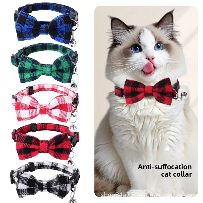 Small Pet Collar Cute Style Pet Supplies Bow Bell Pet Collar for Cats Dogs
