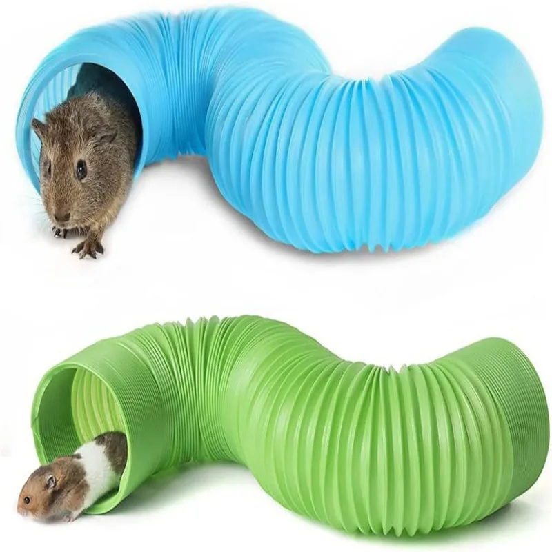 Small Pet Fun Tunnel Telescopic Pipe Guinea Pig Hedgehog Totoro Ferret Rat Toys Stretch Tube Hamster Game Pipeline