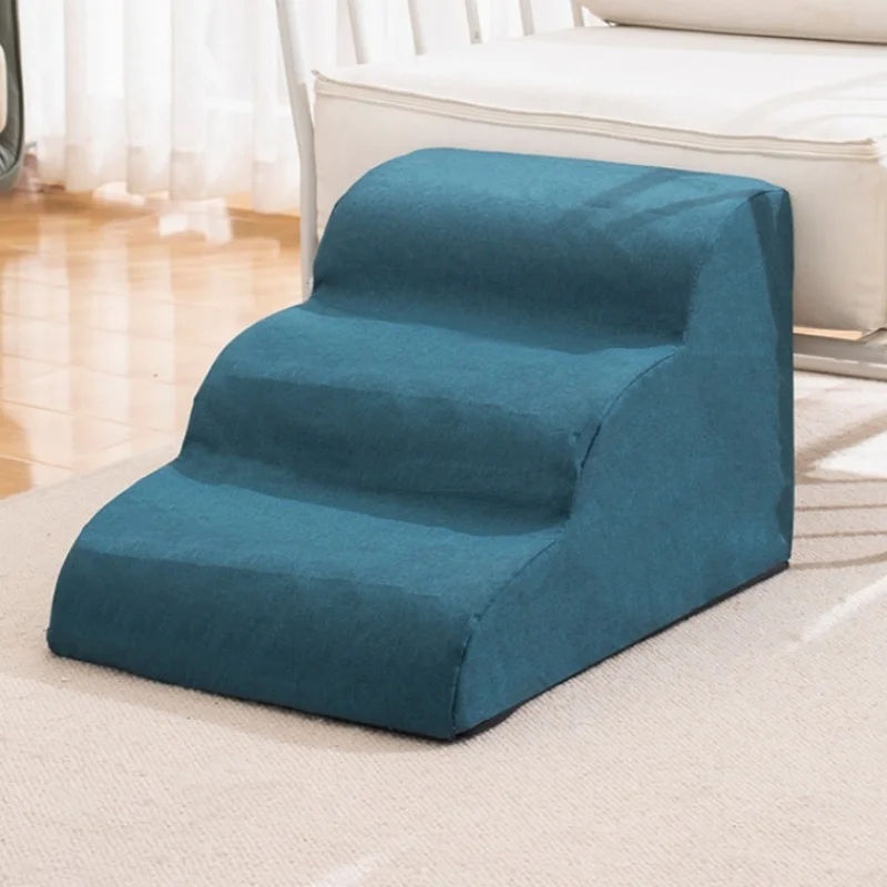 Small Pet Ramp for Bed Travel Solid Animal Pattern Dog & Cat Climbing Foam Fabric Material Travel-Friendly Pet Beds Accessories