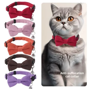 Small Pet Supplies Bow Pet Collar Cat Collar Bell Pendant Non Woven Fabric Puppy Collar