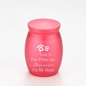 Small Pink Pet Cremation Urn Memorial Keepsake Box for Cat Dog Ashes Funeral Casket Urns for Cats Dogs