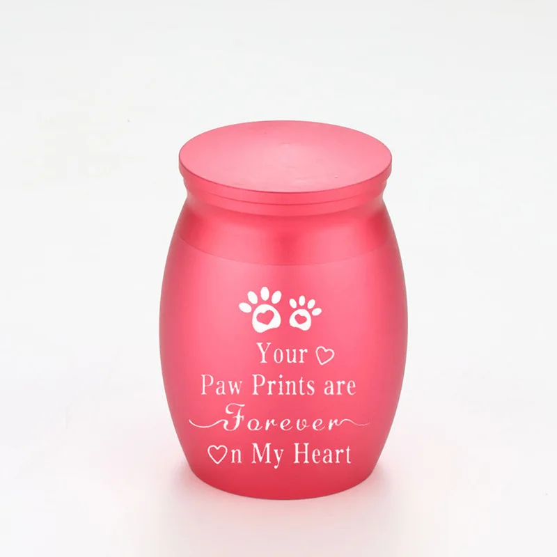 Small Pink Pet Cremation Urn Memorial Keepsake Box for Cat Dog Ashes Funeral Casket Urns for Cats Dogs