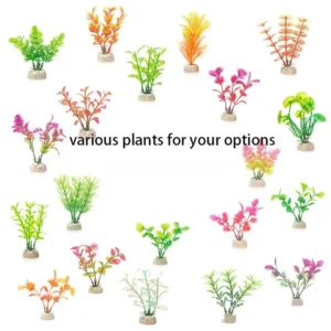 Small Plastic Artificial Aquarium Plants Fish Tank Decorations Ornaments for Aquascaping