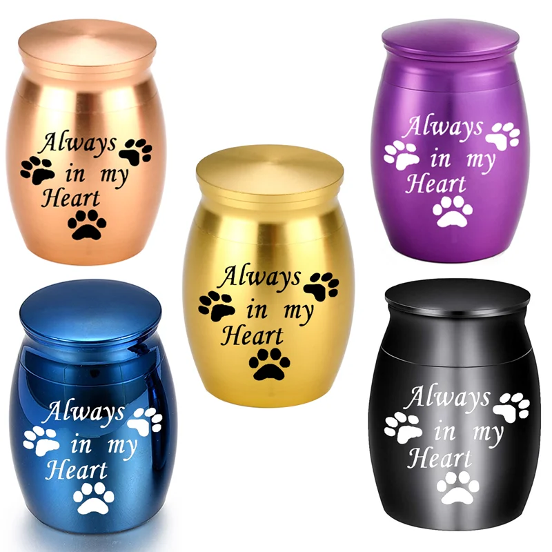 Small Rose Gold Aluminum Alloy Cremation Urn Pendant for Pets Human Ashes Keepsake Memorial Birds Cat Dog Funeral Container