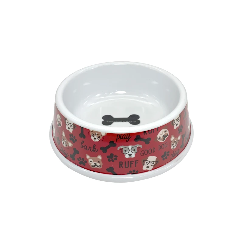 Small Round Pets Feeder Dog Bowl Cat Bowl with Printing