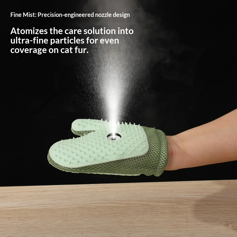 Small Rubber Pet Grooming Glove for Cats & Dogs Hair Removal Massage & Spray Features Pet Grooming Supplies