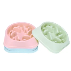 Small Size 6 Solid Pattern Anti Choking Pet Bowl Dog and Cat Food Basin Slow Food Utensils Pet Dog Supplies