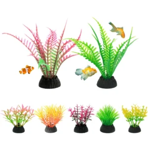 Small Size Artificial Aquarium Plants Colorful Aquarium Decorations Fish Tank Plants