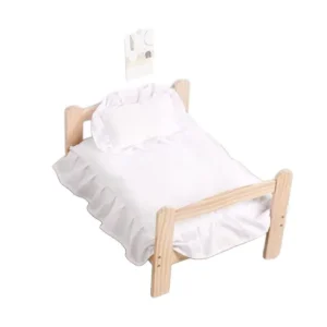 Small Size Eco Friendly Princess Universal Floor Standing Wooden Pet Bed Removable Washable for Cats Dogs Teddy Designed for