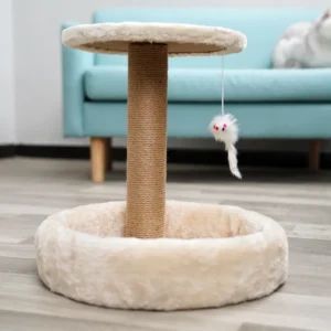 Small Space Saving Cat Tree with Climbing Frame Cat House Jumping Platforms Scratching Posts & Ball