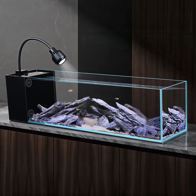 Small Ultra White Glass Landscaping Aquarium Various Sizes Stream Fish Tank for Ornamental