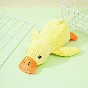 Small and Medium Sized Dog Pet Squeak Sound Toys Plush Sleeping Duck with Bite Resistant Molars Relieves Stress and Anxiety