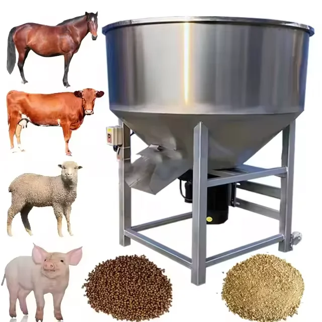 Small and Medium-sized Multifunctional Stainless Steel Animal Feed Mixer for Farms