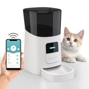 Smart 6L Automatic Pet Feeder with Camera Plastic Bowls for Dogs and Cats