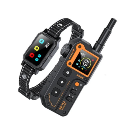 Smart AI Dog Shock Collar 3300FT Control Distance IPX7 Waterproof Rechargeable 3 Training Modes Bark Control Silicone 20 60 Days