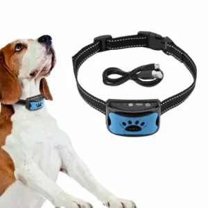 Smart Anti Barking Device Dog Bark Control Collar Warning Sound Vibration Anti barking Device Rechargeable and Waterproof