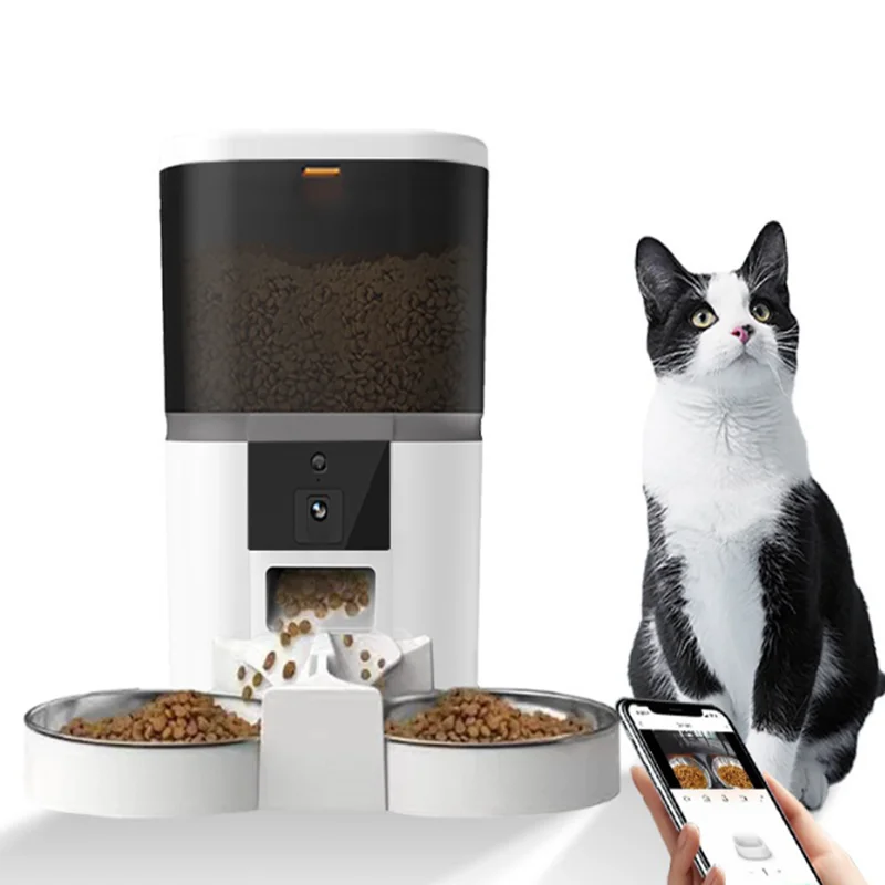 Smart Automatic Pet Feeder for Cats Dogs Visual Monitoring Timed Quantitative Feeding Remote Control Pet Bowls Feeders