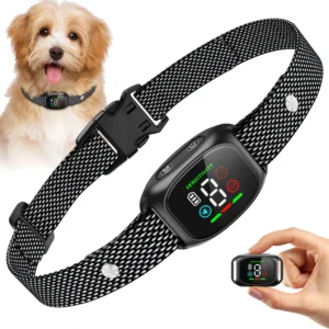 Smart Bark Collar Dual Trigger Sensor Anti False Triggering Humane Dog Training Collar with Vibration Beep Modes Control