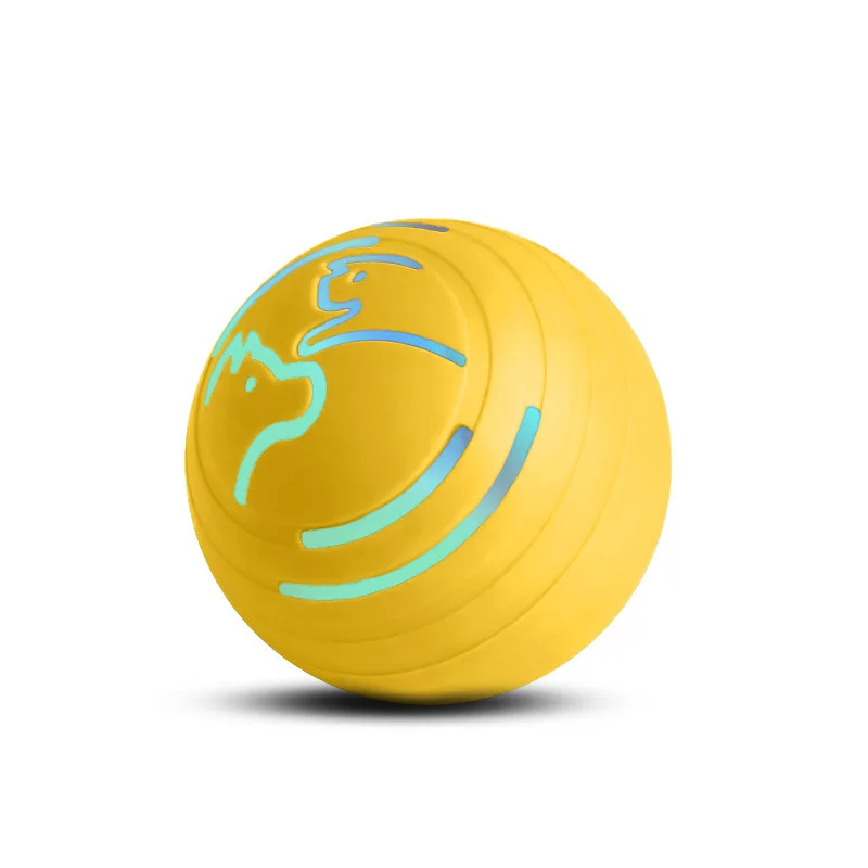 Smart Dog Cat Chew Toy Ball Rechargeable TPU RGB Lighting Self Activating Automatic Pet