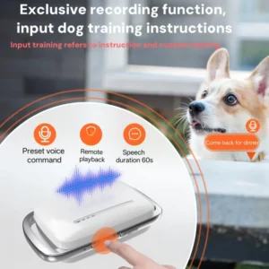 Smart Dog Trainer Long Distance Remote Control Voice Record No Shock Shock Waterproof Rechargeable Bark Control