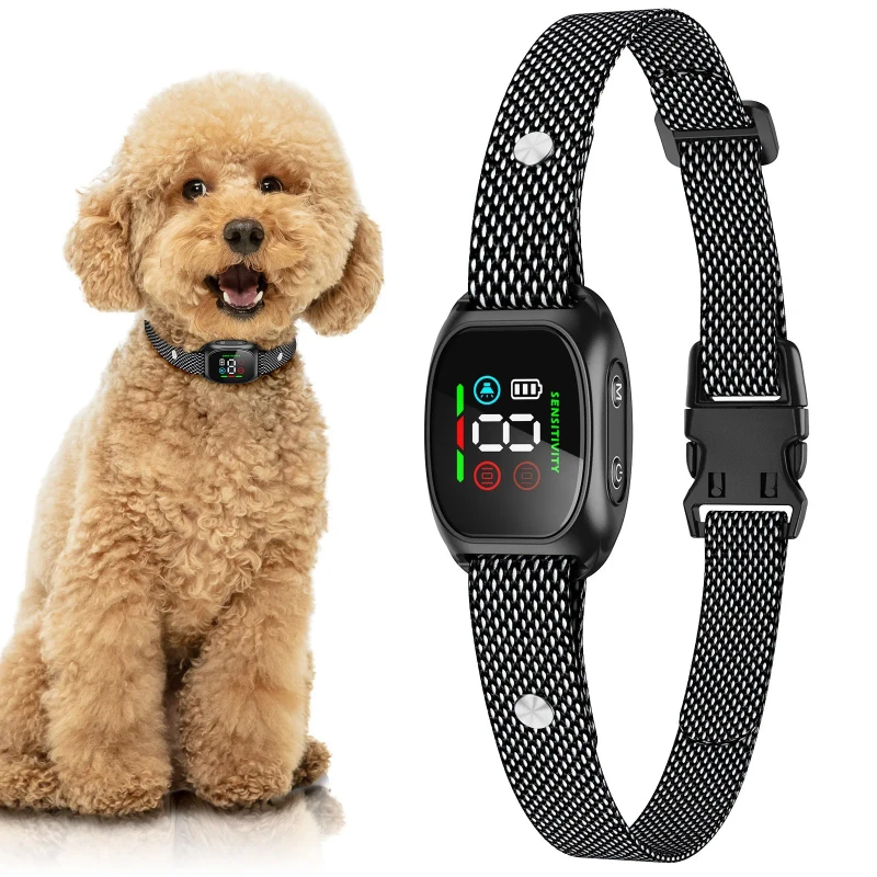 Smart Induction Anti-Bark Collar with Auto-Sensing & Anti-Interference Noise-Free Bark Control for Dogs
