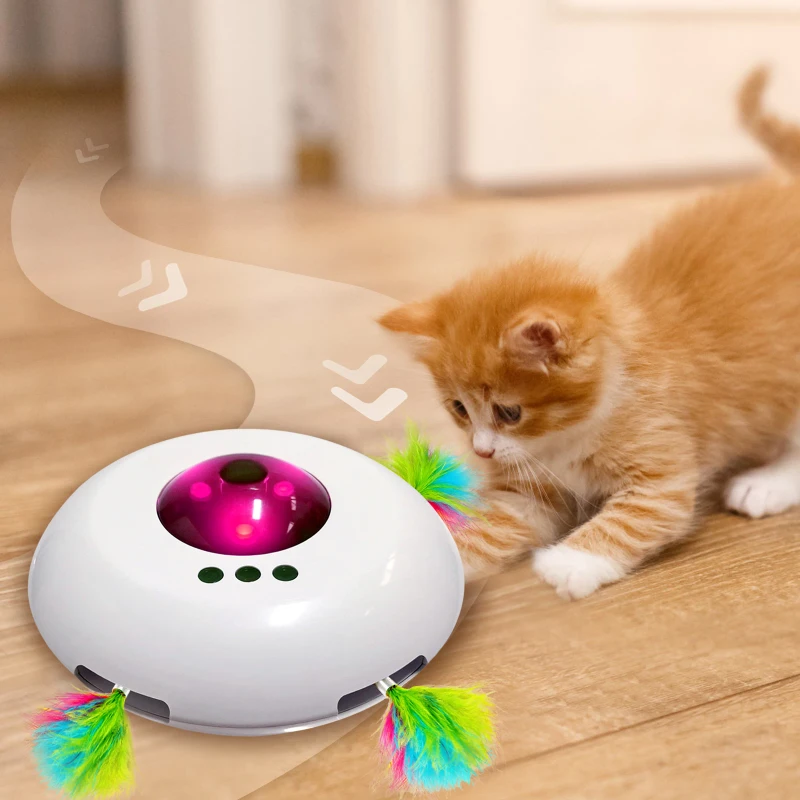 Smart Interactive Siamese Motion Activated Pet Toy Portable Plastic Indoor Remote Car for Dogs and Cats Cat Teasing Toy