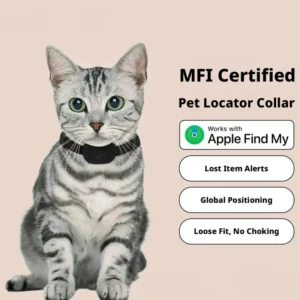 Smart Pet Collar Lost Location Tracker MFi Certified Silicone for Cats and Dogs Anti Loss Tracker