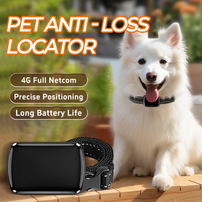 Smart Pet Location Tracker App Monitor Health Activity Dog Cat 4G Real-Time Tracking Runaway Alerts