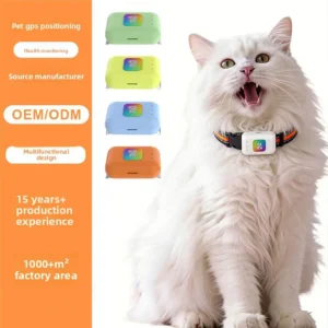 Smart Pet Locator with Health Monitoring IP67 Waterproof Collar GPS Tracking 7-day Battery Life Compatible with Cats and Dogs