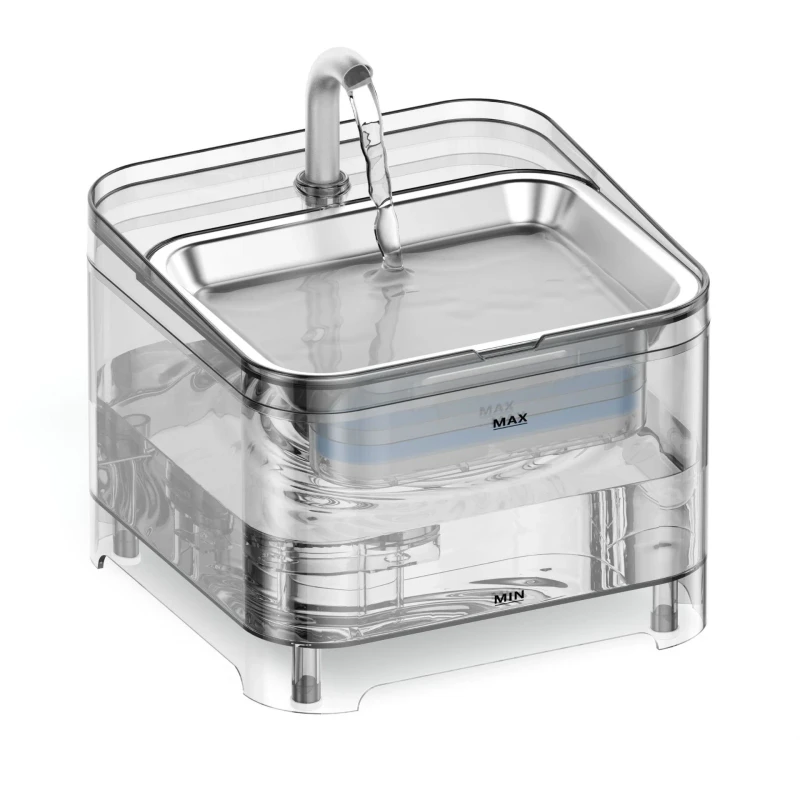 Smart Pet Water Dispenser Automatic Circulating Fountain Plastic and Stainless Steel for Dogs and Cats