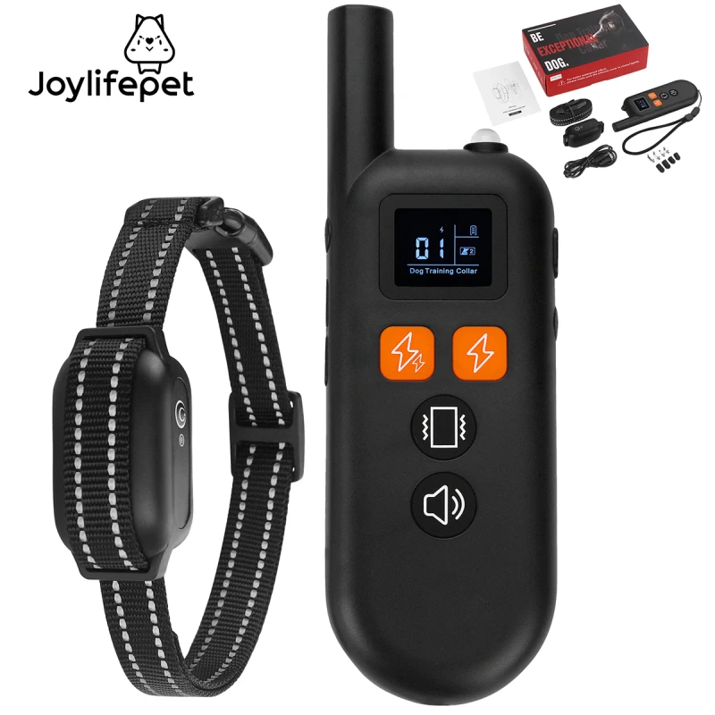 Smart Rechargeable Dog Training Device Long Distance 1000m Anti Bark Capability Waterproof Remote Control Barking Stopper Pet