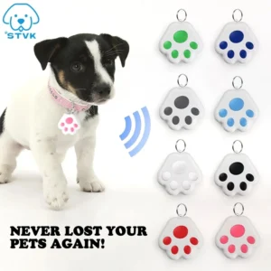 Smart Two-Way Wireless GPS Tracker Locator Item Finder Positioning Keychain with Dog Paw Anti-Loss Device