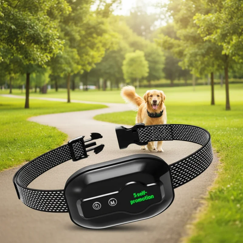 Smart Waterproof Dog Training Device with Vibration and Sound Anti Barking Features Prevents False Alarms