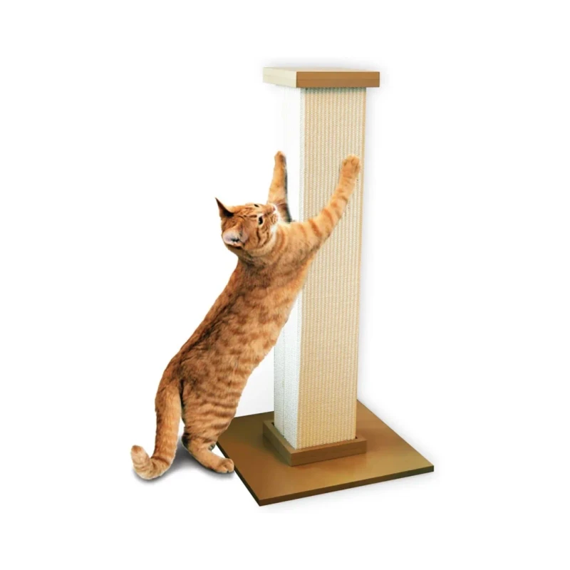 SmartCat Large 32 Inch Beige Scratcher Ultimate Cat Tree with Sisal Fiber Simple Design for All Cats