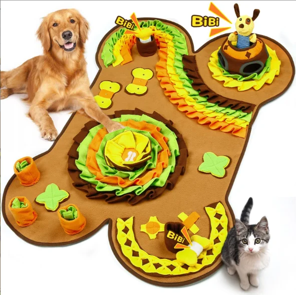 Smell Training Sniffing Pad Durable Dogs Sniffing Mat and Pet Feeding Puzzle Snuffle Pad with Customized Logo