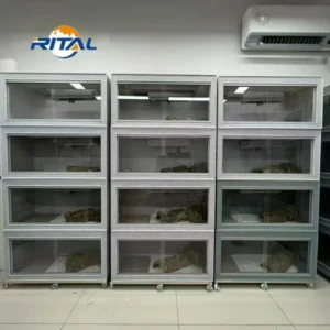 Snake Display Case Reptile Feeding Tank PVC Reptile Enclosure for Snake Lizard